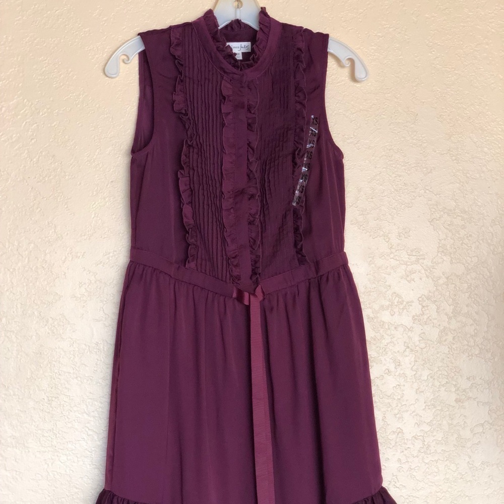 Maison Jules Women PurpleSatin Tie Tuxedo Dress XS - Picture 12 of 16